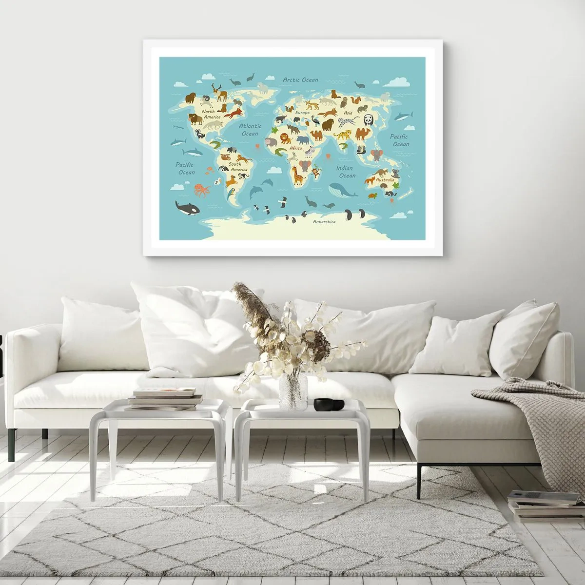 Poster in einem weißen Rahmen - Gute Nachbarn - 100x70 cm