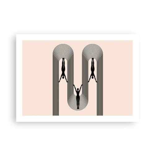 Poster - Verkehrt herum - 70x50 cm