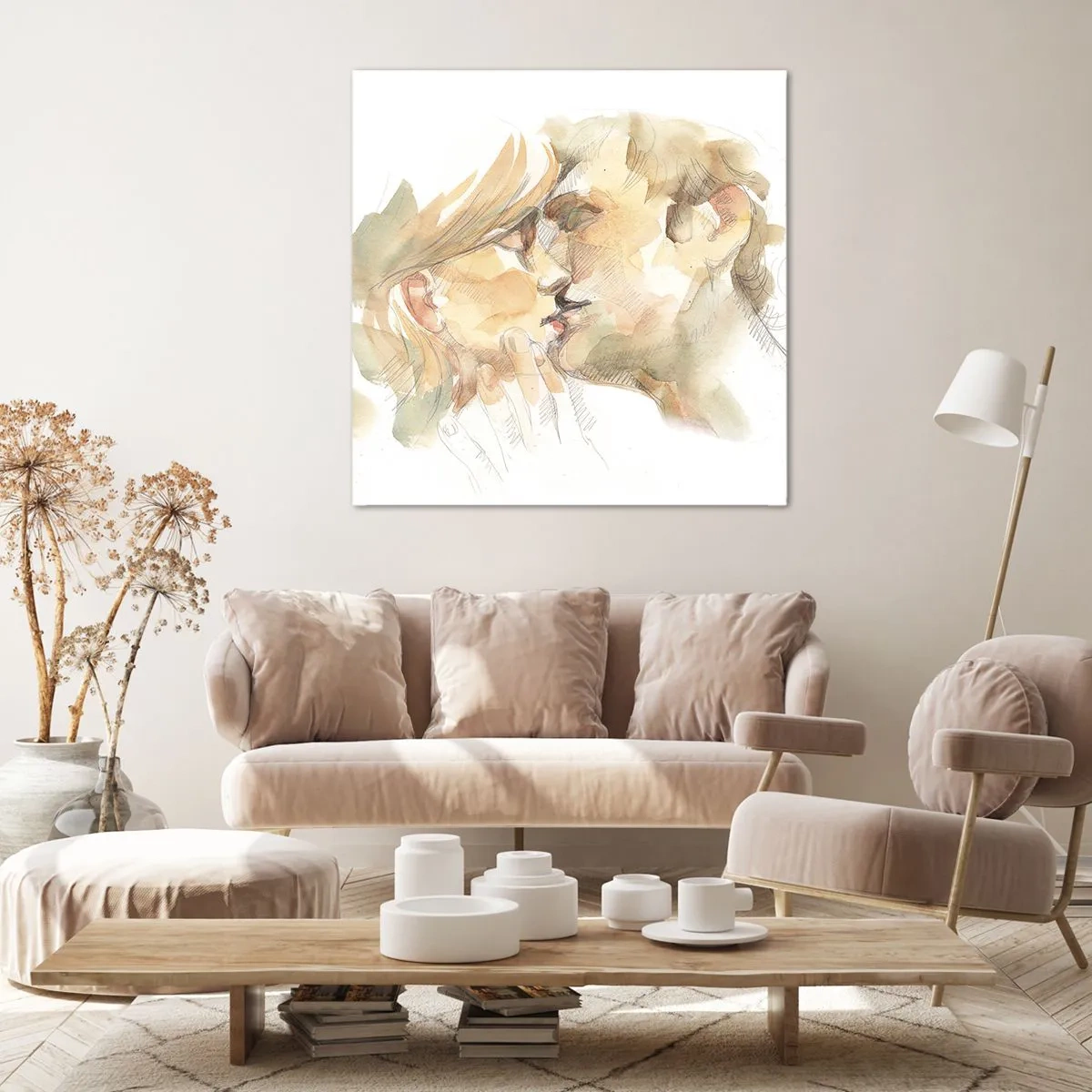 Bild auf Leinwand - Leinwandbild - Hälfte gefunden? - 70x70 cm