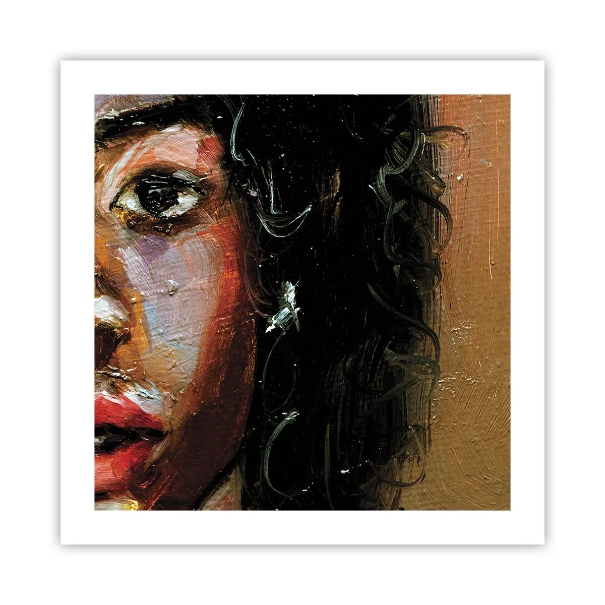 Poster - Schwarz und Glanz - 50x50 cm