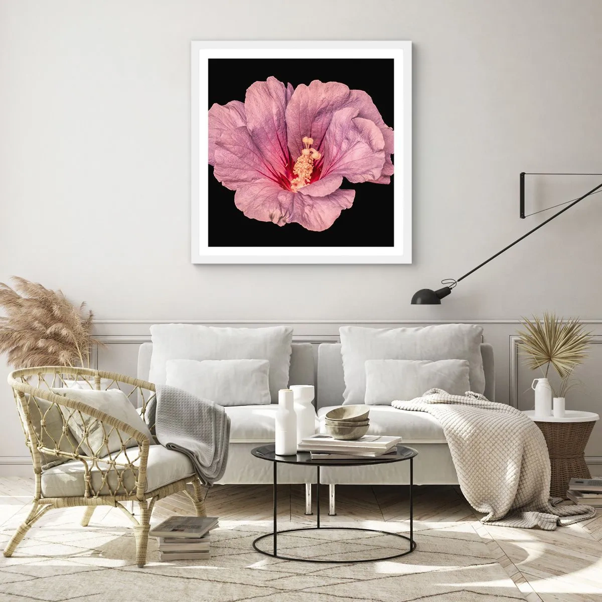 Poster in einem weißen Rahmen - Direkt ins Herz - 30x30 cm