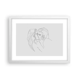 Poster in einem weißen Rahmen - Dieselbe Linie - 40x30 cm