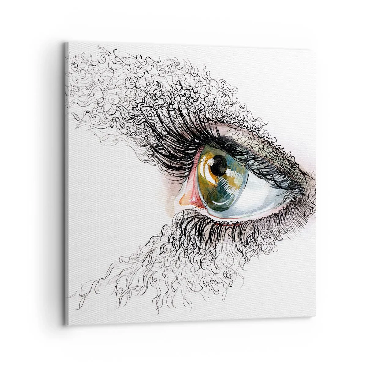 Bild auf Leinwand - Leinwandbild - Schau direkt in die Seele - 60x60 cm