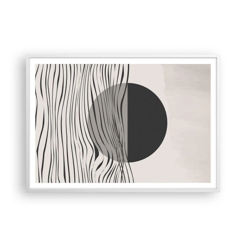 Poster in einem weißen Rahmen - Halbe Komposition - 100x70 cm