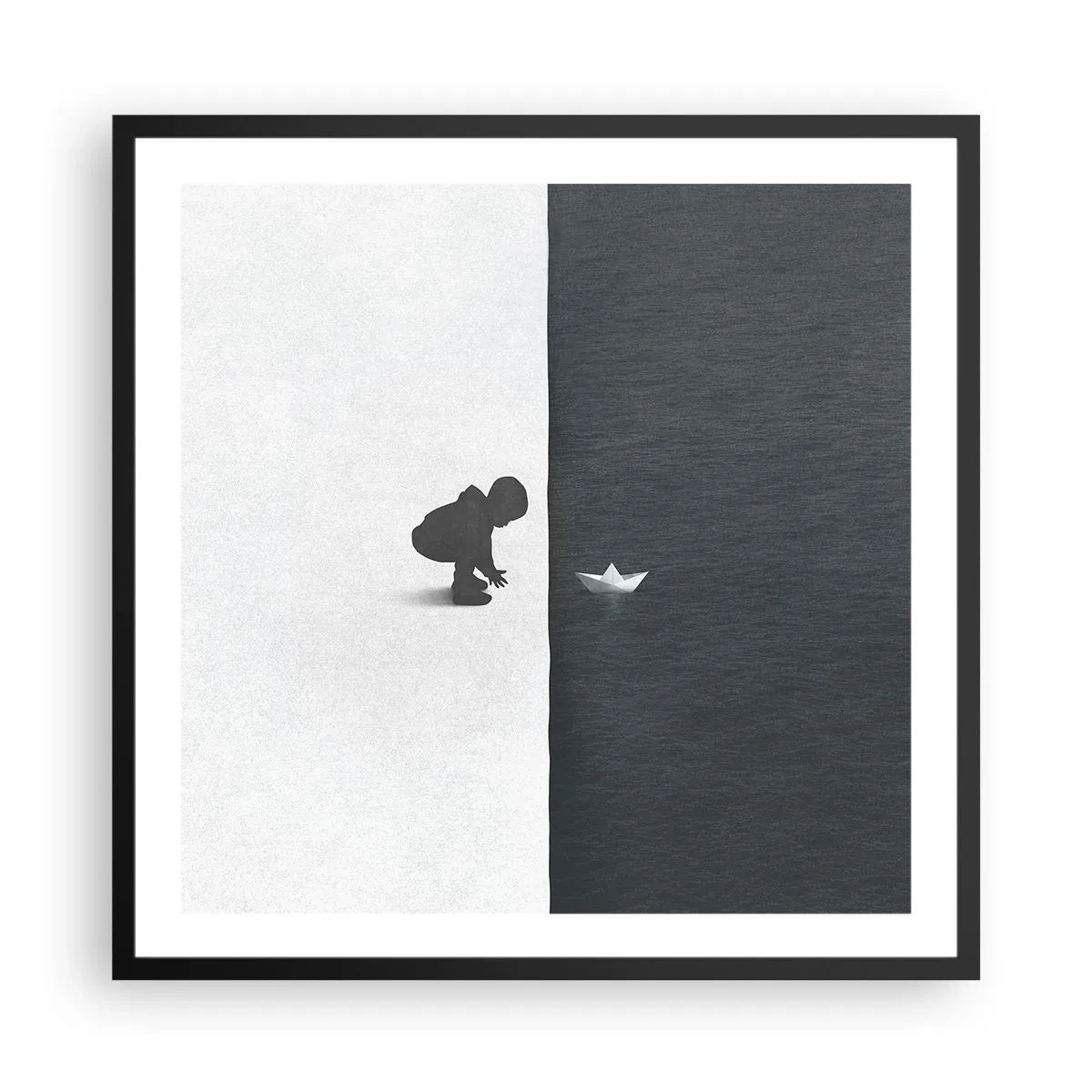 Poster in einem schwarzem Rahmen - Tolle Expedition - 60x60 cm