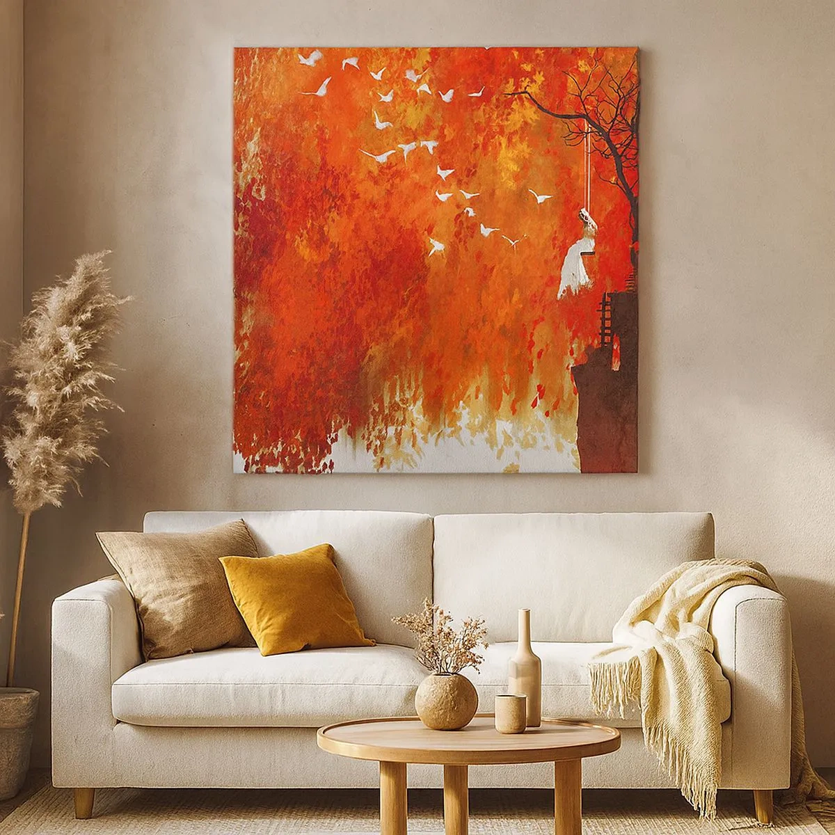 Bild auf Leinwand - Leinwandbild - Wird er mit ihnen fliegen? - 30x30 cm