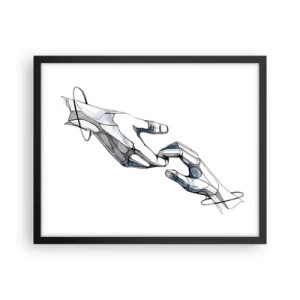 Poster in einem schwarzem Rahmen - Eine gute Geste - 50x40 cm