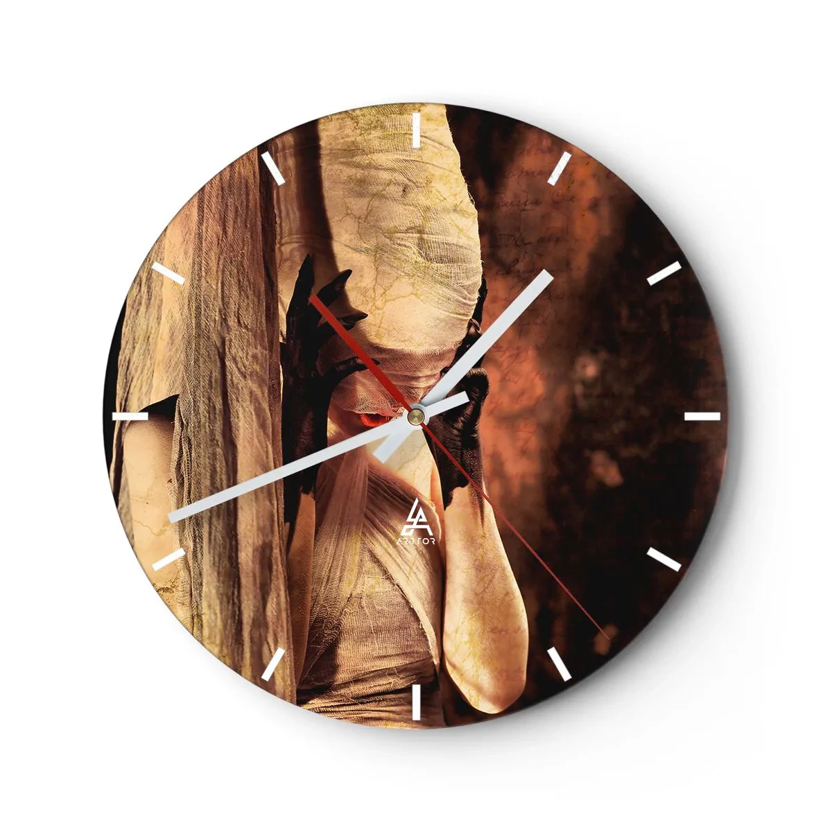 Wanduhr - Glasuhr - Zwischen Gut und Böse - 40x40 cm
