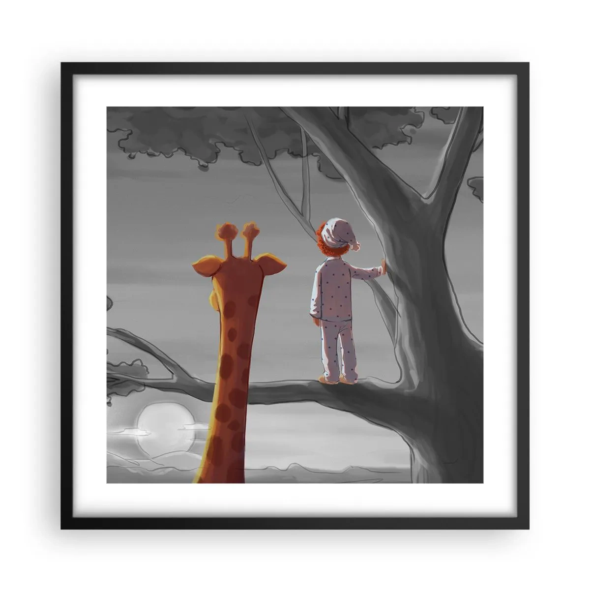 Poster in einem schwarzem Rahmen - Das passiert wirklich - 50x50 cm