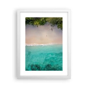 Poster in einem weißen Rahmen - Paradiesstrand - 30x40 cm