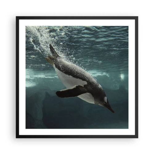 Poster in einem schwarzem Rahmen - Willkommen in meiner Welt - 60x60 cm