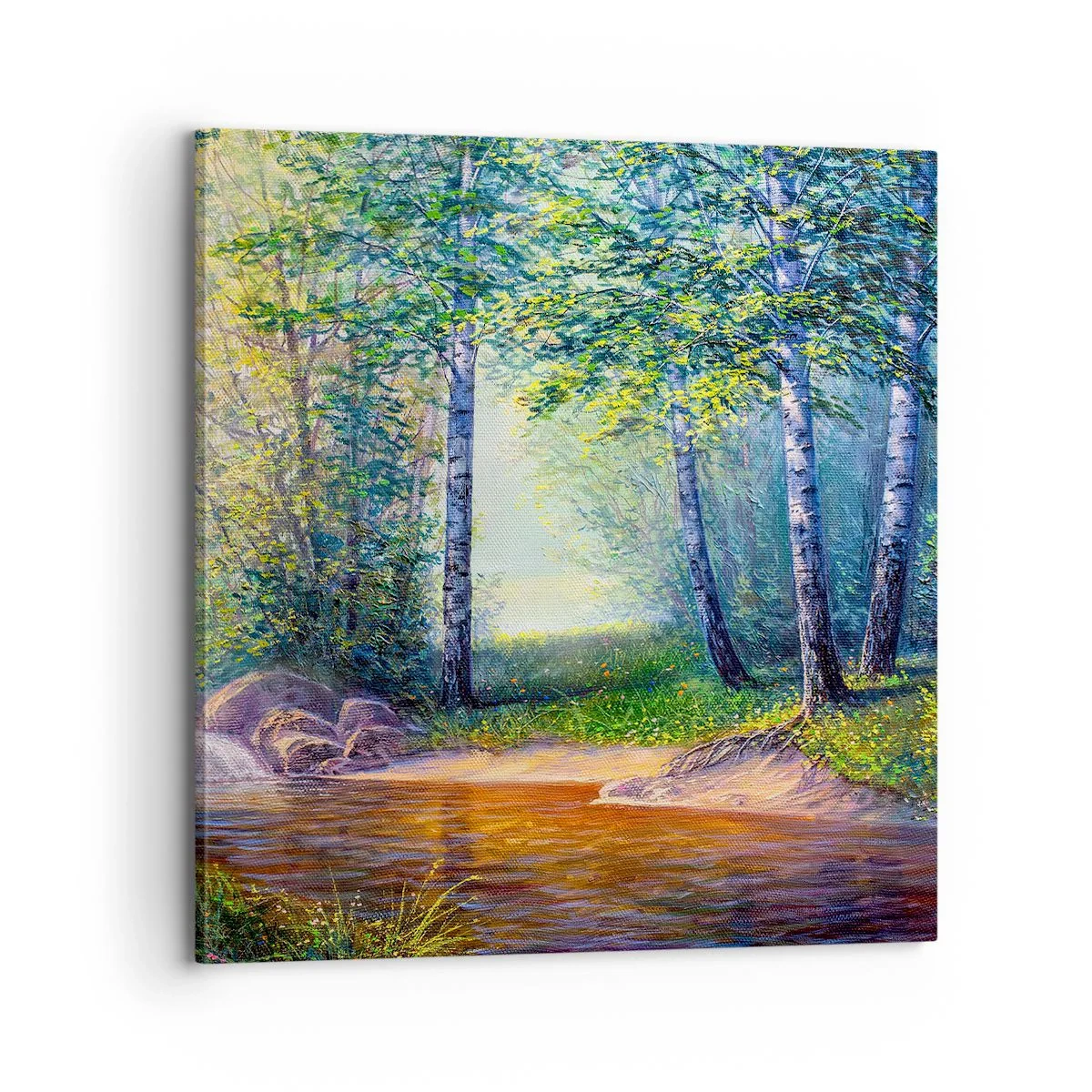 Bild auf Leinwand - Leinwandbild - Idyllische Landschaft - 70x70 cm