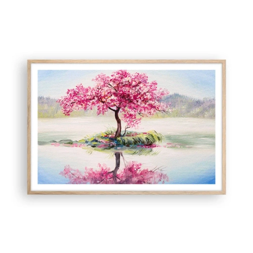 Poster in einem Rahmen aus heller Eiche - Der Ritus des Frühlings - 91x61 cm