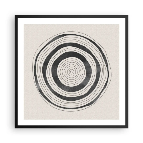 Poster in einem schwarzem Rahmen - Wichtig ist, was dazwischen liegt - 60x60 cm