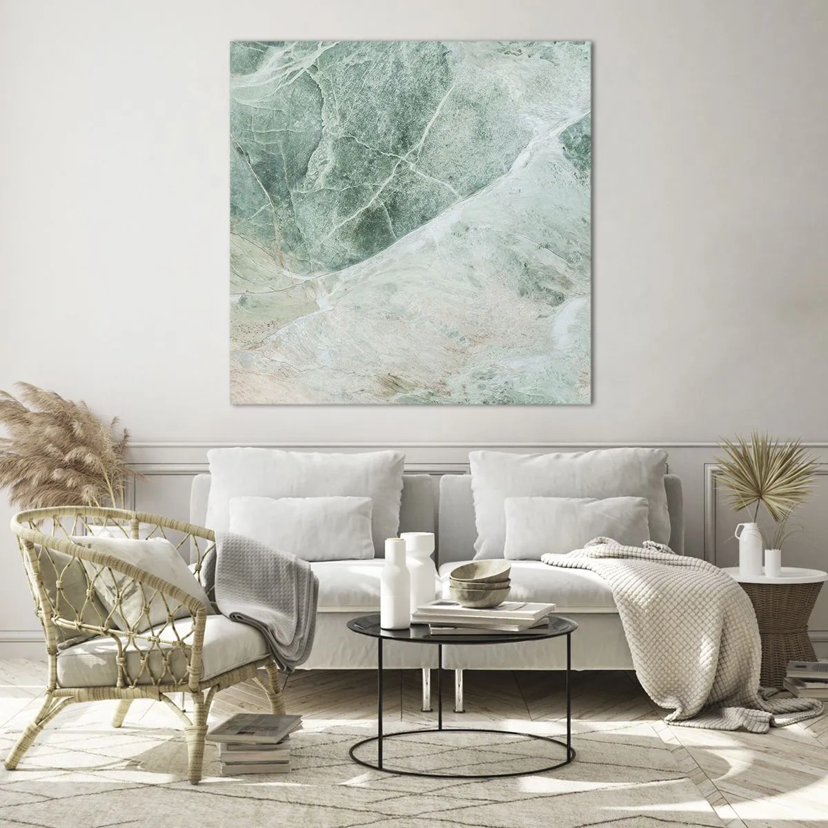 Glasbild - Bild auf glas - Edle Kälte des Steins - 30x30 cm