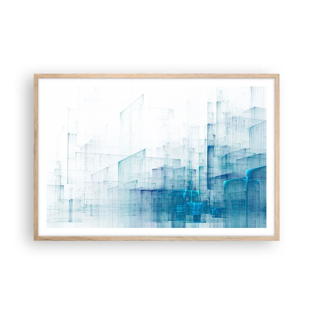 Poster in einem Rahmen aus heller Eiche - Wie der Raum wgeschaffen urde - 91x61 cm