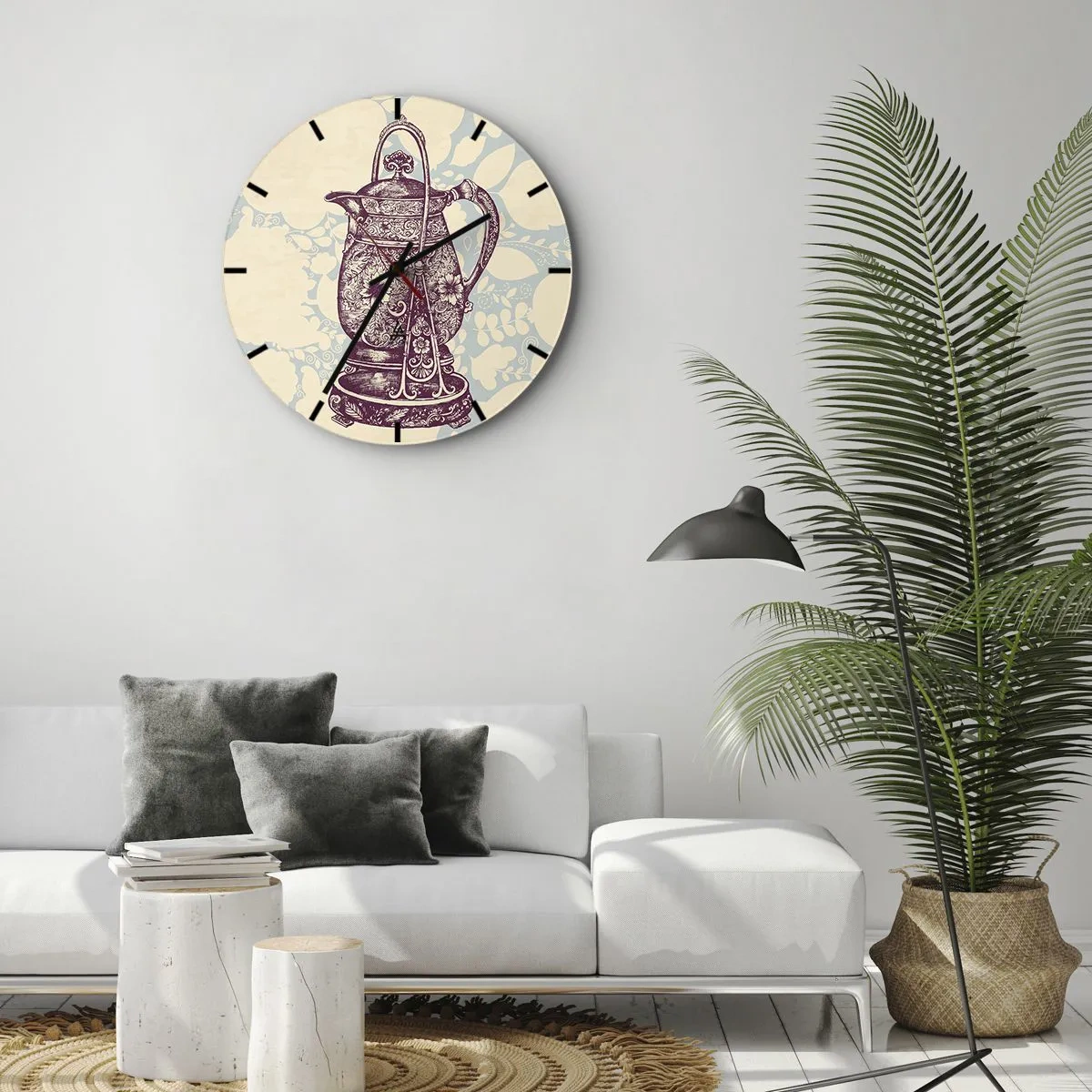 Wanduhr - Glasuhr - Schönheit des Alltags - 30x30 cm