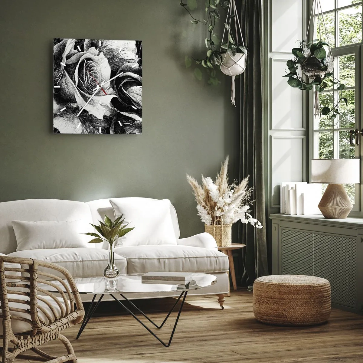 Wanduhr - Glasuhr - Immer Königin - 30x30 cm