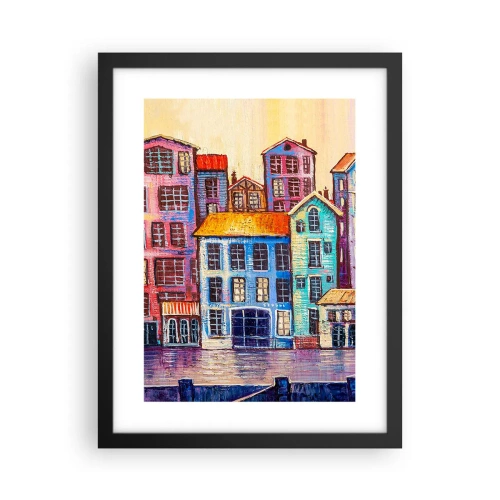 Poster in einem schwarzem Rahmen - Stadt wie aus einem Märchen - 30x40 cm