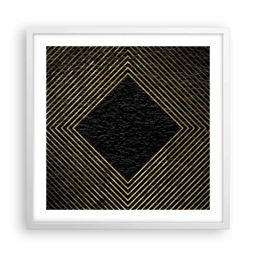 Poster in einem weißen Rahmen - Geometrie im glamourösen Stil - 50x50 cm