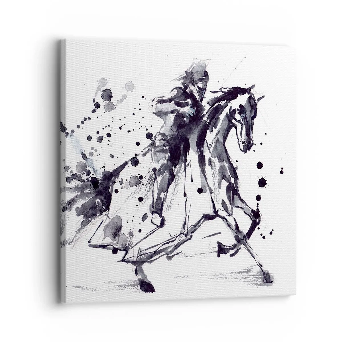 Bild auf Leinwand - Leinwandbild - Schwarzer Ritter - 30x30 cm