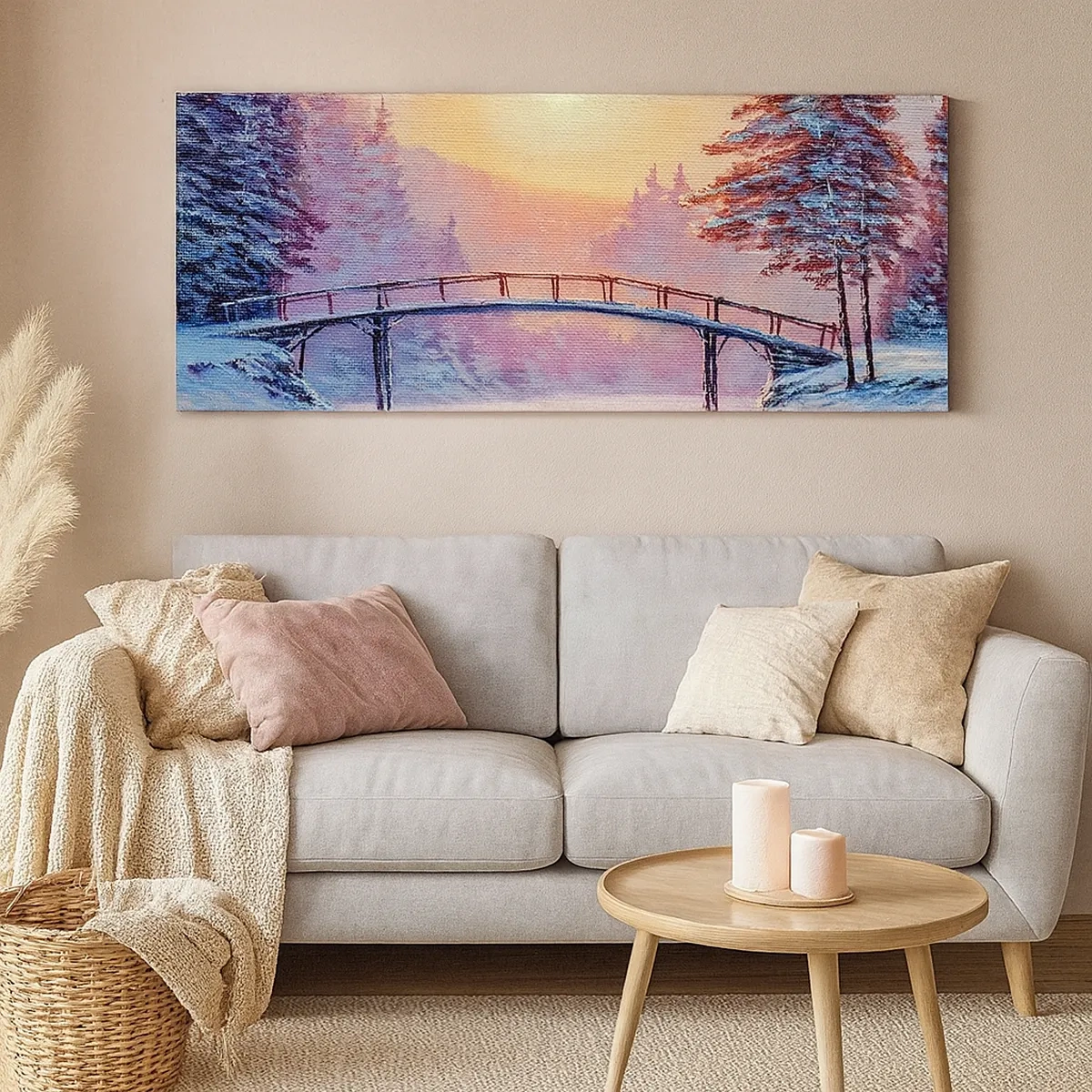 Bild auf Leinwand - Leinwandbild - Vier Jahreszeiten - Winter - 30x30 cm