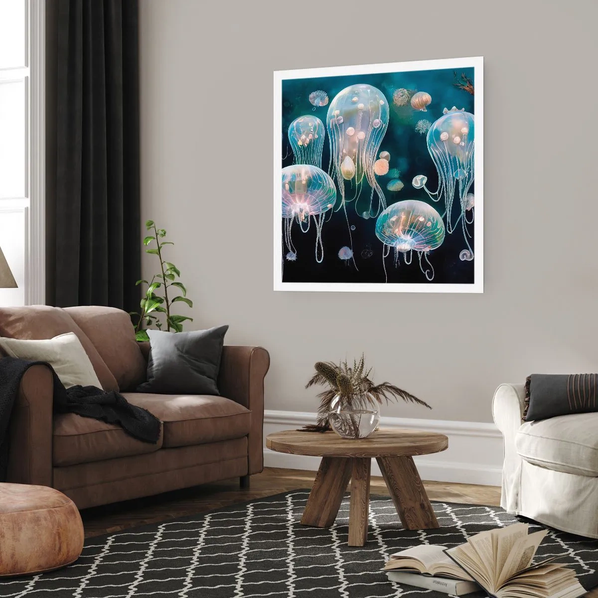 Poster - Unterwasserball - 40x40 cm