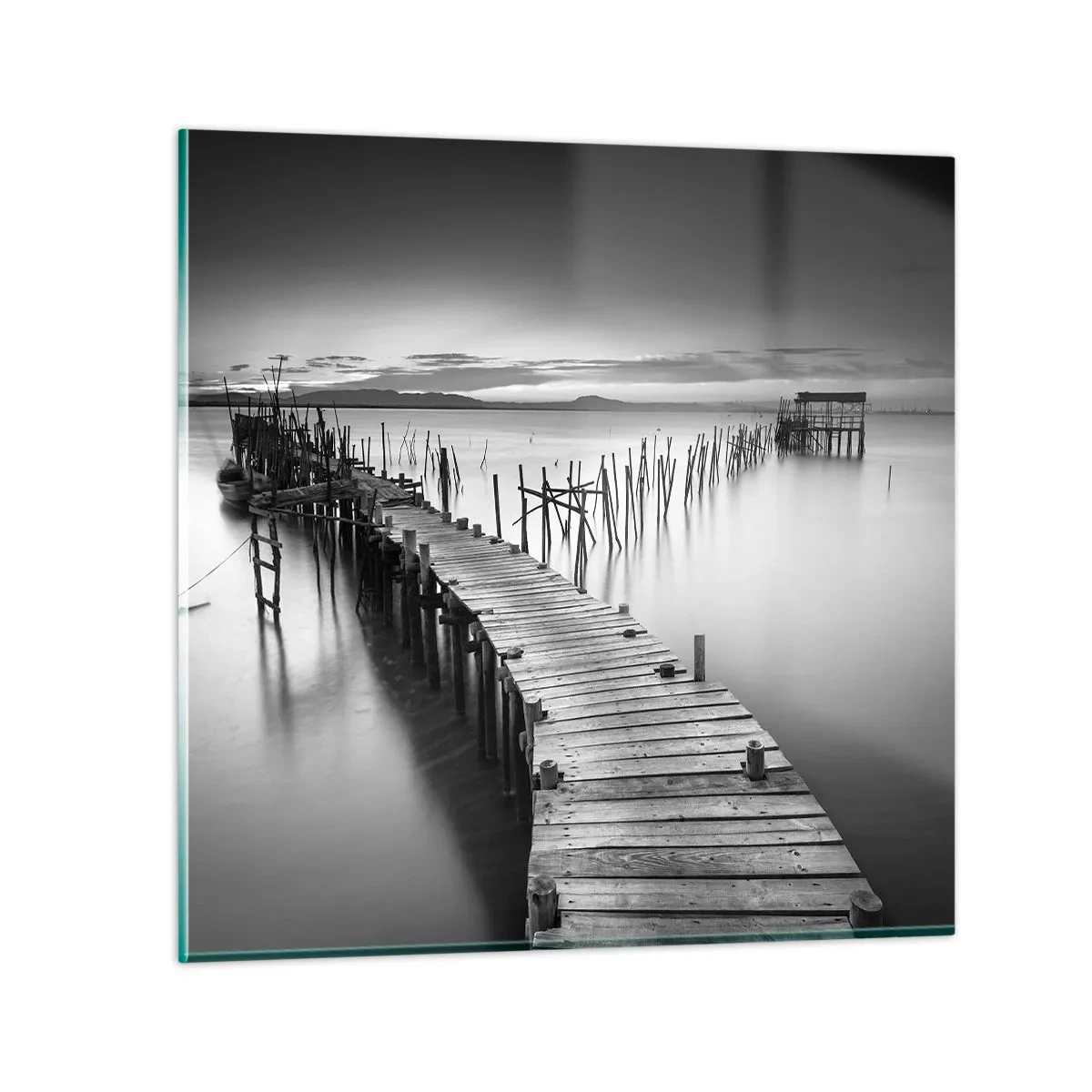 Glasbild - Bild auf glas - Der Frieden eines vergessenen Ufers - 50x50 cm