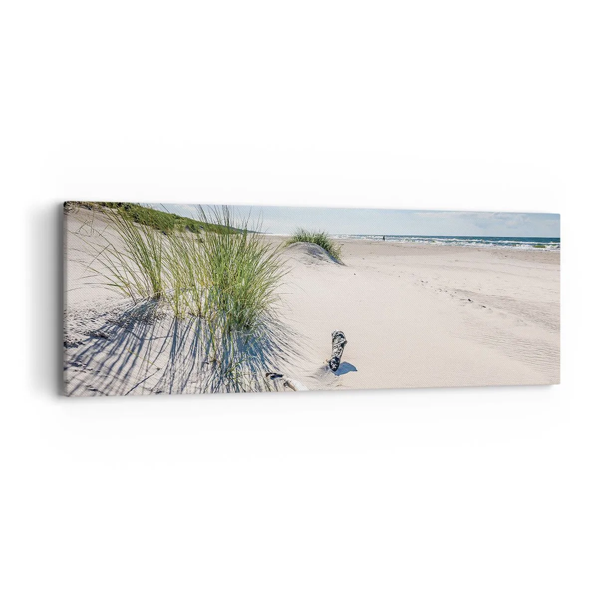 Bild auf Leinwand - Leinwandbild - Der schönste Strand? Ostsee-Strand - 90x30 cm