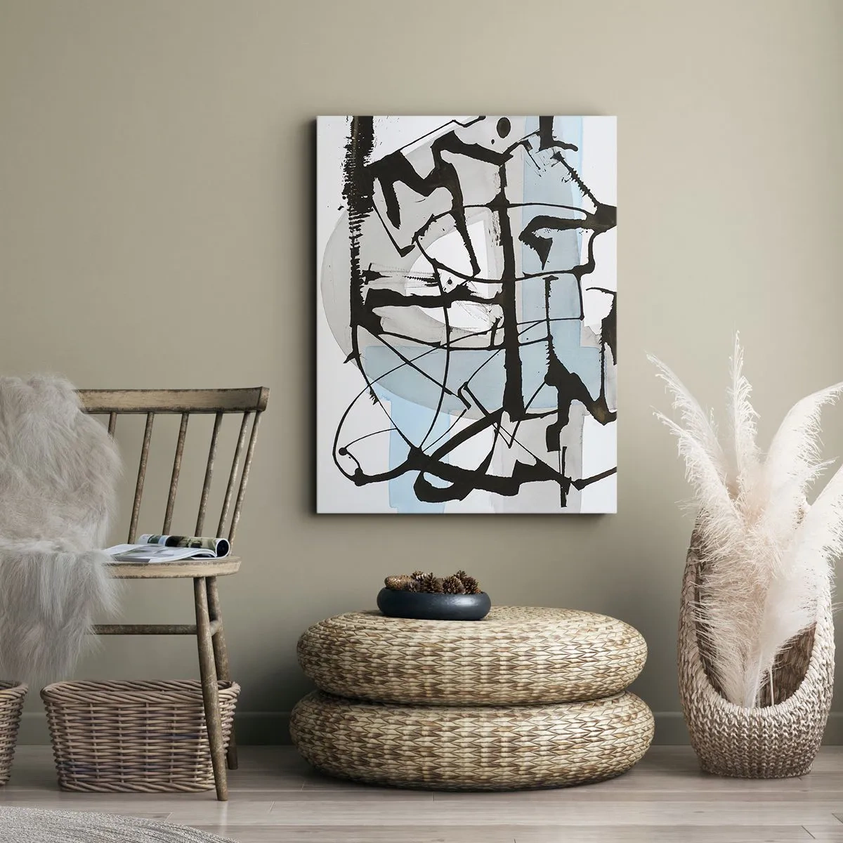 Bild auf Leinwand - Leinwandbild - Trotzdem blau - 45x80 cm