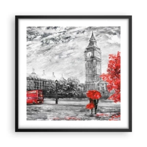 Poster in einem schwarzem Rahmen - Ein aufregender Tag - 50x50 cm