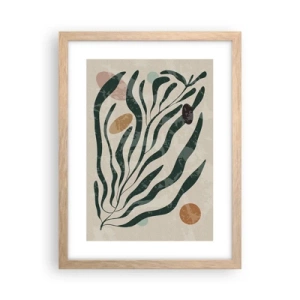 Poster in einem Rahmen aus heller Eiche - Im Grünen - 30x40 cm