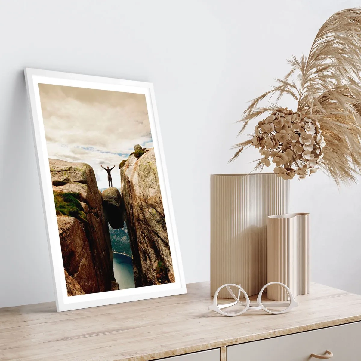 Poster in einem weißen Rahmen - Wie geht's mir?! - 61x91 cm