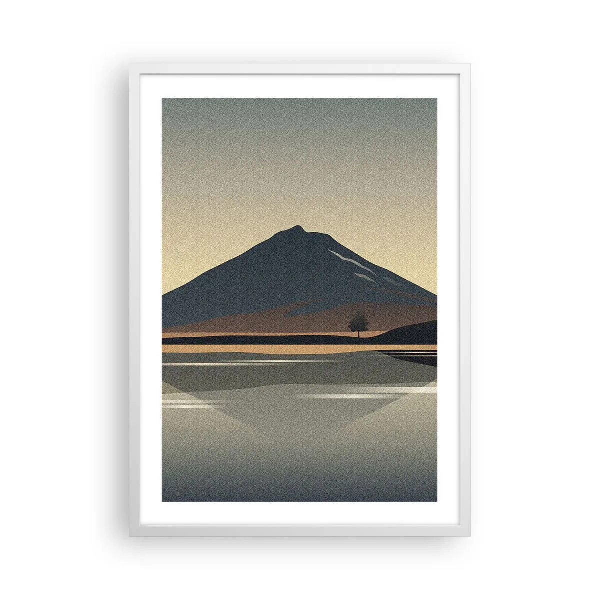 Poster in einem weißen Rahmen - Spiegelreflexion - 50x70 cm