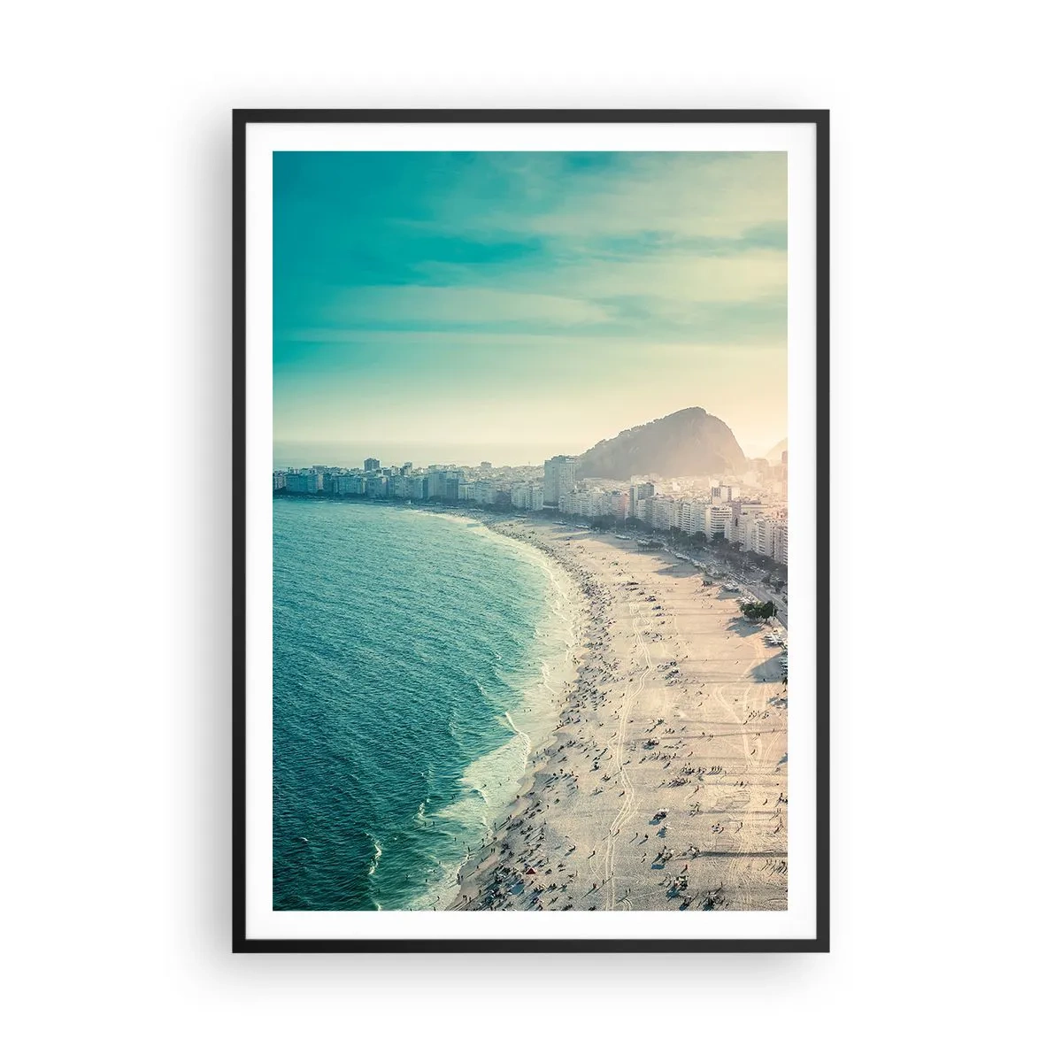 Poster in einem schwarzem Rahmen - Ewiger Urlaub in Rio - 70x100 cm