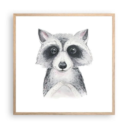 Poster in einem Rahmen aus heller Eiche - Ein Moment zum Bewegen - 60x60 cm