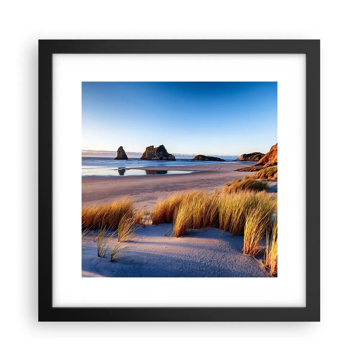 Poster in einem schwarzem Rahmen - Für Friedenssuchende - 30x30 cm