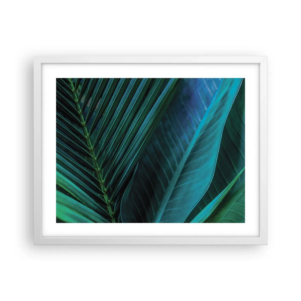 Poster in einem weißen Rahmen - Die Anatomie des Grüns - 50x40 cm