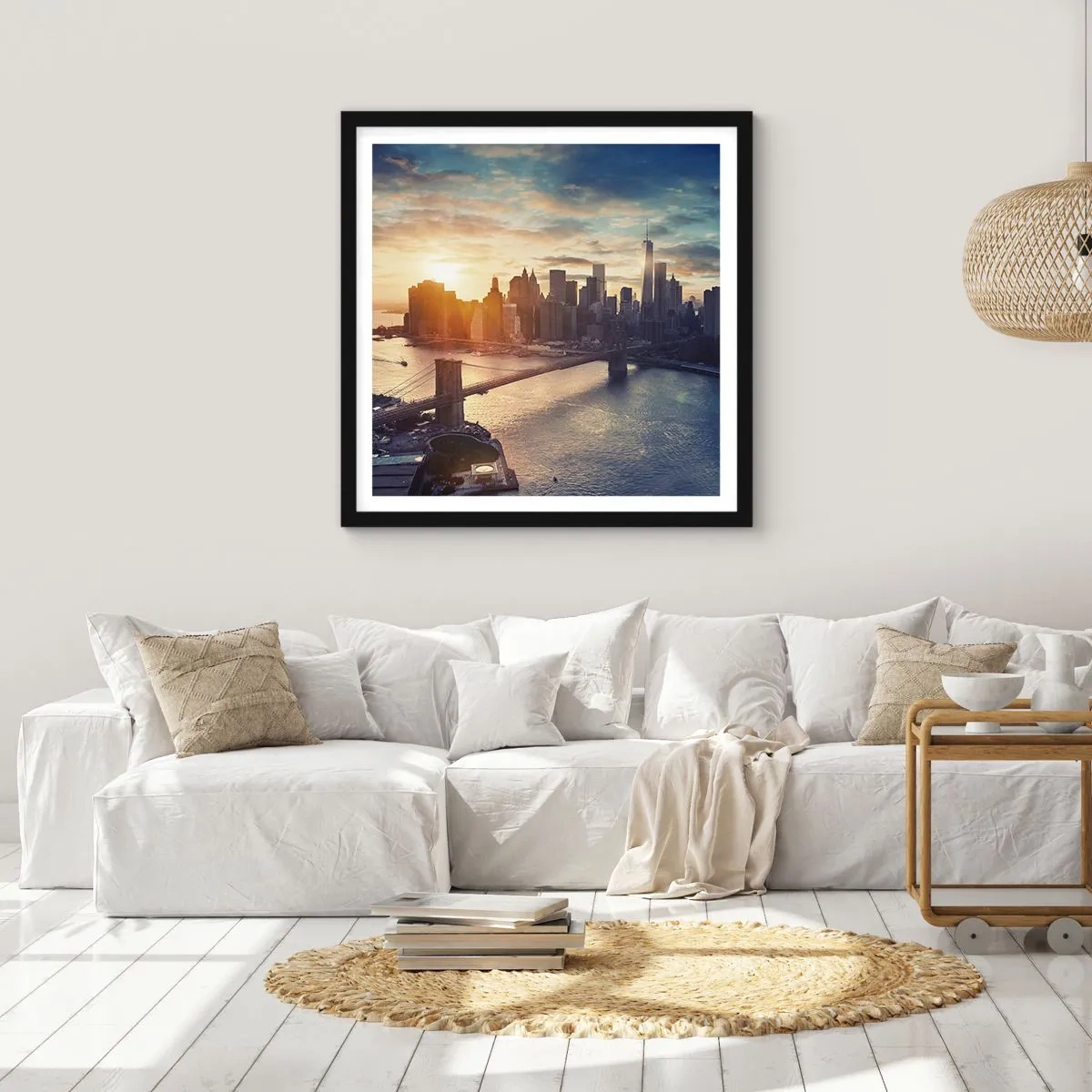 Poster in einem schwarzem Rahmen - Westliches Kulturdenkmal - 60x60 cm