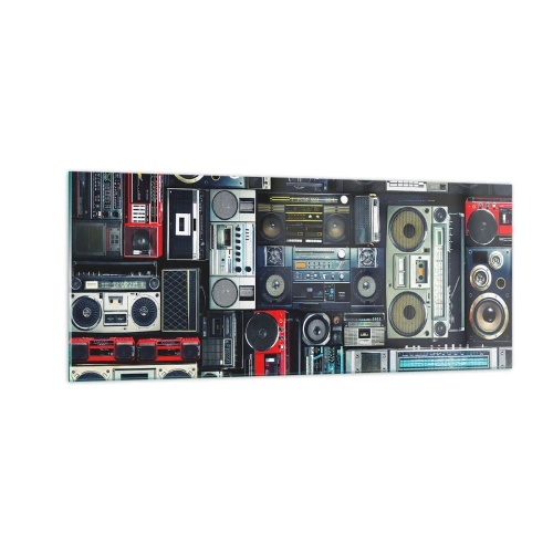 Glasbild - Bild auf glas - Sehnsucht nach den 1980er Jahren - 100x40 cm