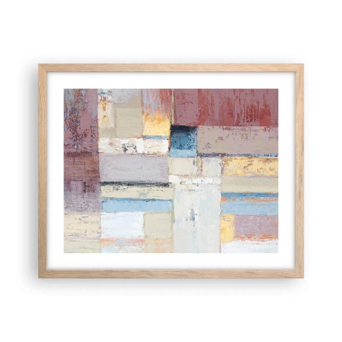 Poster in einem Rahmen aus heller Eiche - Ruhe der Geometrie - 50x40 cm