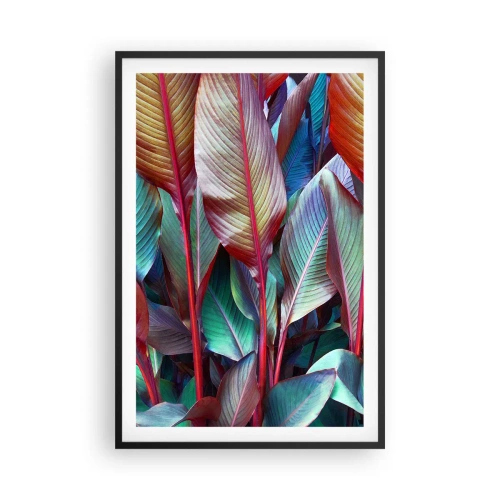 Poster in einem schwarzem Rahmen - Buntes Dickicht - 61x91 cm