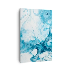 Bild auf Leinwand - Leinwandbild - Abstraktes Muster in Blautönen - 80x120cm - Blaues Konzert - Moderne Wanddekoration für Wohnzimmer und Schlafzimmer ARTTOR