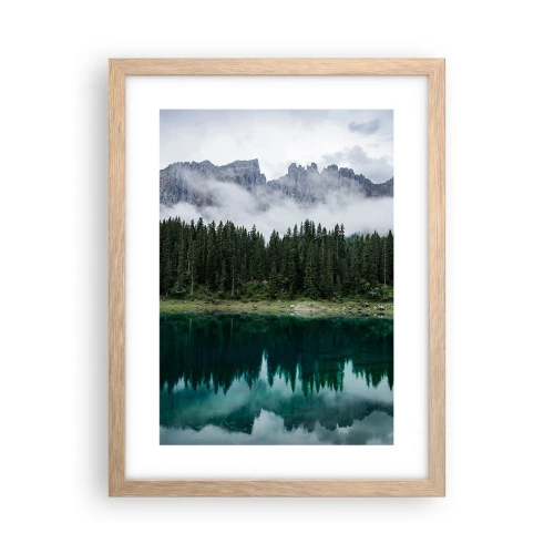 Poster in einem Rahmen aus heller Eiche - Leise, leise, lass uns das Trinkwasser nicht wecken ... - 30x40 cm