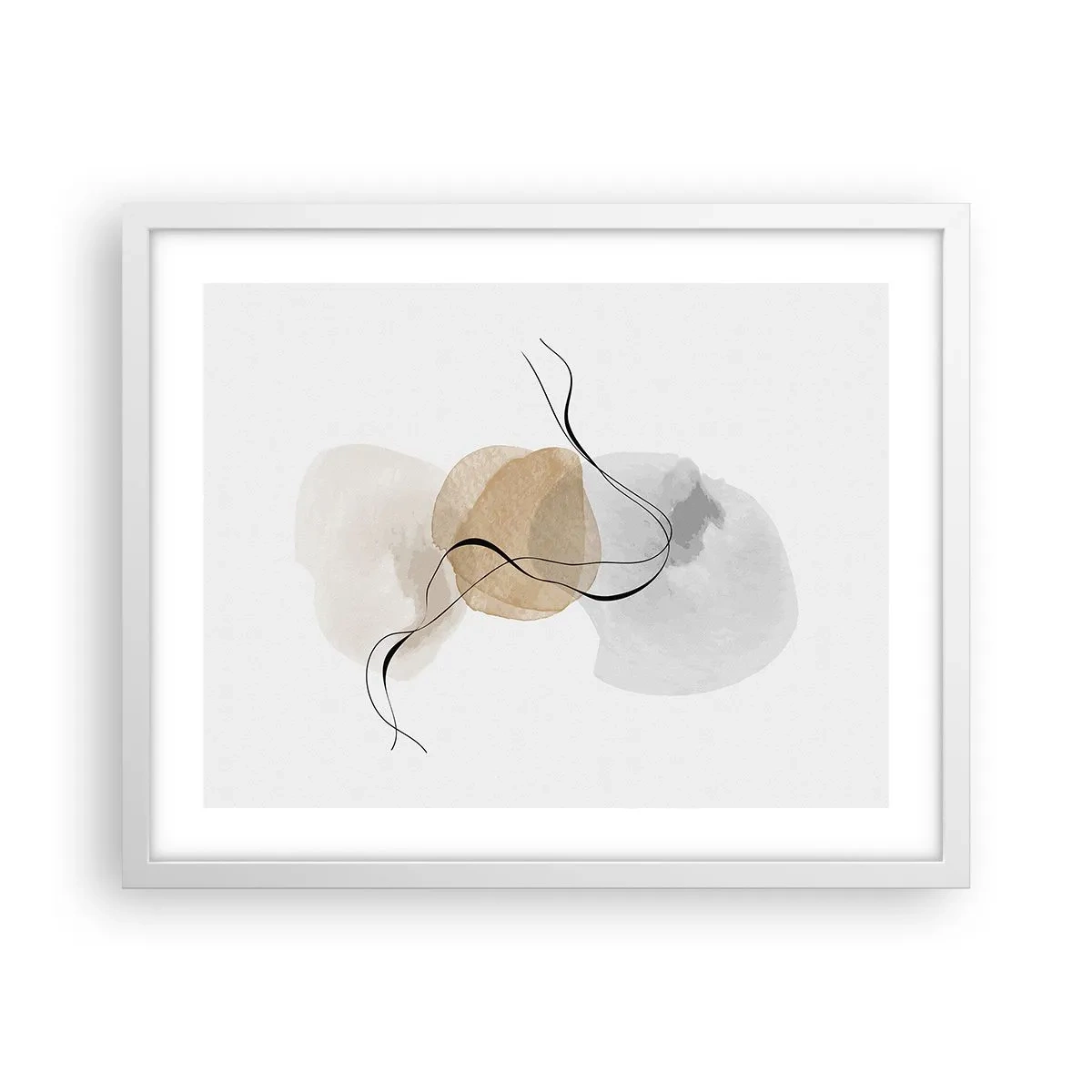 Poster in einem weißen Rahmen - Luftperlen - 50x40 cm
