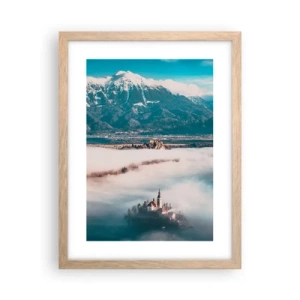 Poster in einem Rahmen aus heller Eiche - Der Anfang eines Märchens - 30x40 cm