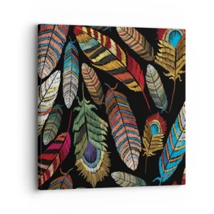 Bild auf Leinwand - Leinwandbild - Der Vogelkarneval - 30x30 cm