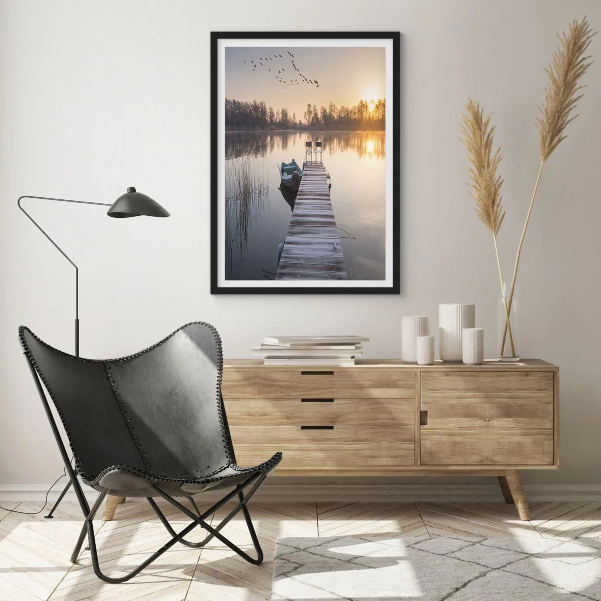 Poster in einem schwarzem Rahmen - Ich komme nach einiger Zeit zurück - 40x50 cm