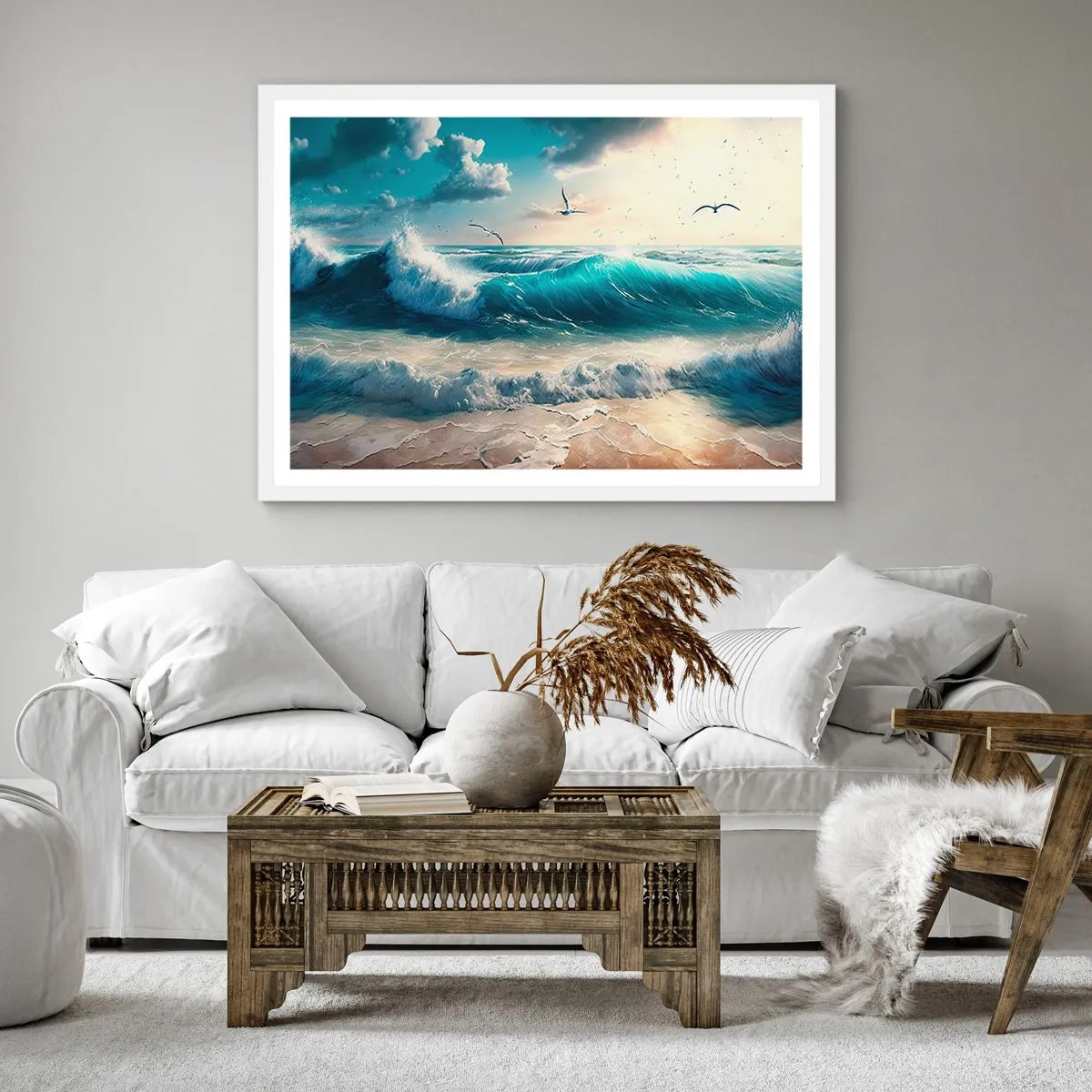 Poster in einem weißen Rahmen - Es summt nur für dich - 60x60 cm