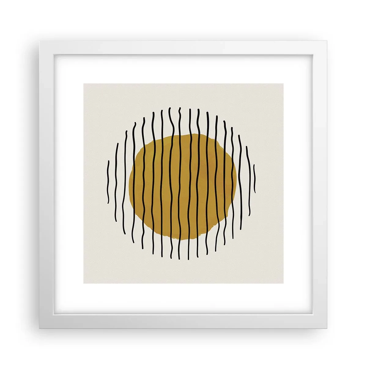 Poster in einem weißen Rahmen - Abstraktion, die vor Hitze zittert - 30x30 cm